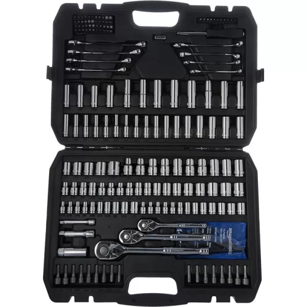Amazon Basics Mechanics Tool Socket Set With Case 201Piece201 Piece