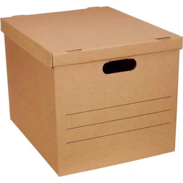 Amazon Basics Medium Moving Boxes with Lid and Handles 10 Pack Brown 19 x 145 x 155 inchesMedium 10Pack