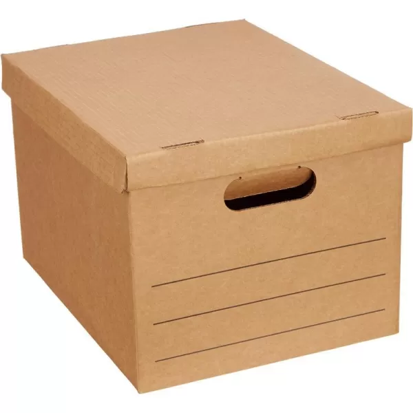Amazon Basics Medium Moving Boxes with Lid and Handles 10 Pack Brown 19 x 145 x 155 inchesSmall 20Pack