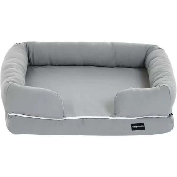 Amazon Basics Memory Foam Bolster Dog Bed Medium 36 x 29 Inches Grey25 in x 20 in x 65 in