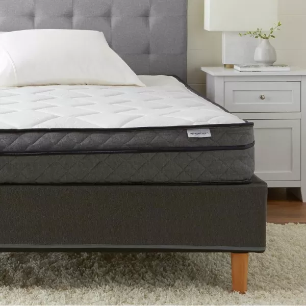 Amazon Basics Memory Foam Eurotop Mattress Medium Firm CertiPURUS Certified 9 Inches TwinFull 9Inch