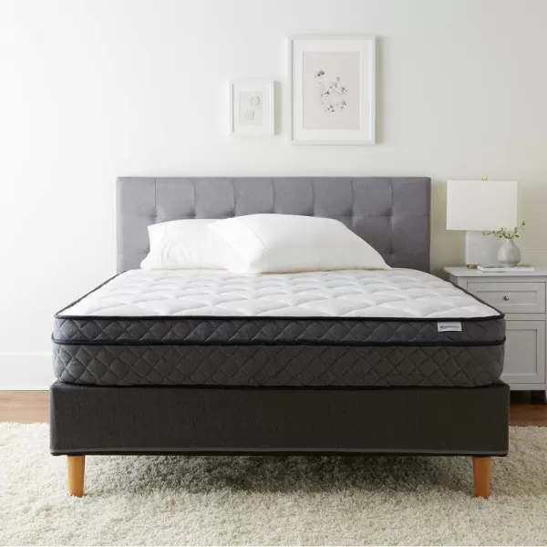 Amazon Basics Memory Foam Eurotop Mattress Medium Firm CertiPURUS Certified 9 Inches TwinKing 11Inch