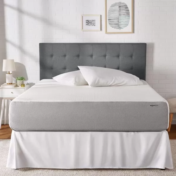 Amazon Basics Memory Foam Mattress Medium Firm Twin WhiteGrey 10 InchesCalifornia King 12inch MediumFirm Feel