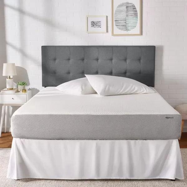 Amazon Basics Memory Foam Mattress Medium Firm Twin WhiteGrey 10 InchesFull 10inch MediumFirm Feel
