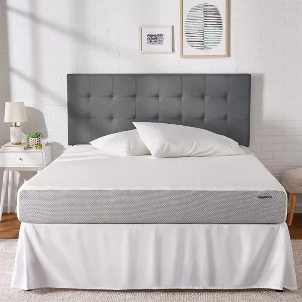 Amazon Basics Memory Foam Mattress Medium Firm Twin WhiteGrey 10 InchesFull 8inch PlushFeel