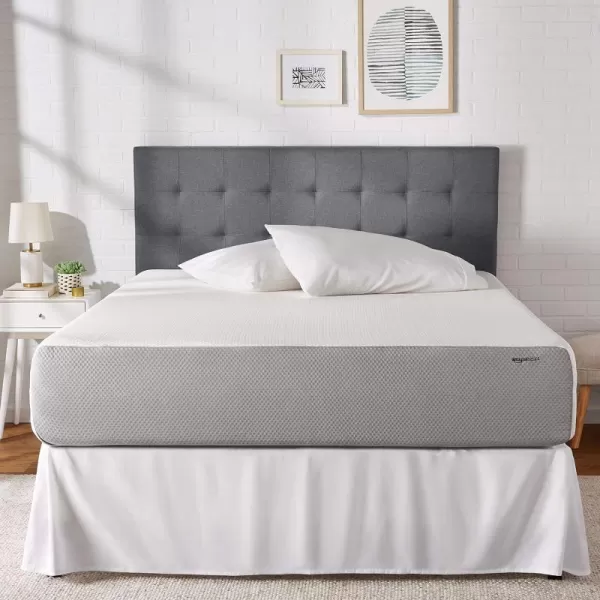 Amazon Basics Memory Foam Mattress Medium Firm Twin WhiteGrey 10 InchesKing 12inch MediumFirm Feel