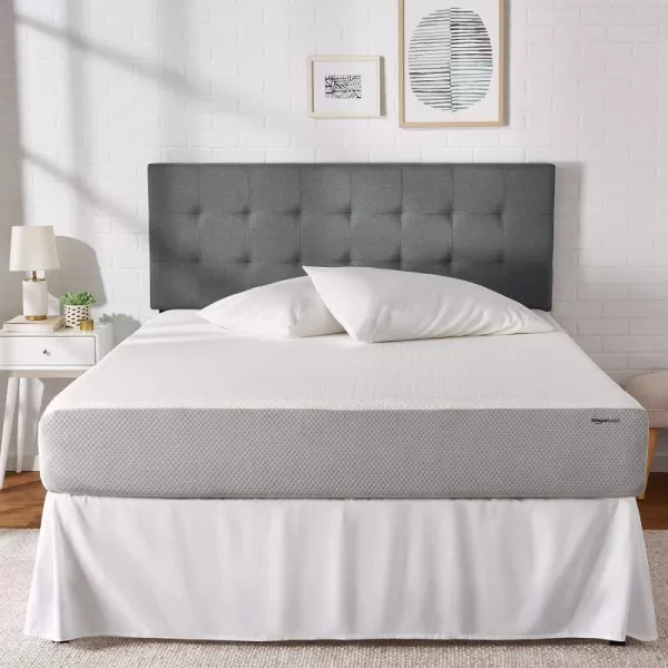 Amazon Basics Memory Foam Mattress Medium Firm Twin WhiteGrey 10 InchesQueen 10inch MediumFirm Feel