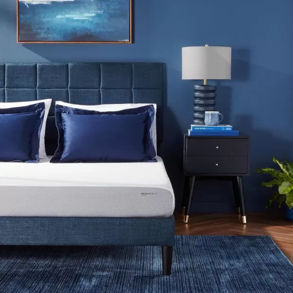 Amazon Basics Memory Foam Mattress Medium Firm Twin WhiteGrey 10 InchesQueen 6inch PlushFeel