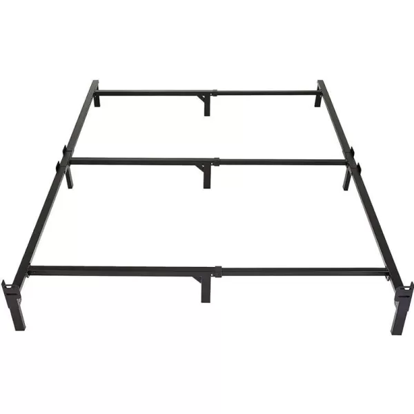 Amazon Basics Metal Bed Frame 9Leg Base for Box Spring and Mattress Queen ToolFree Easy Assembly 795 L x 60 W x 7 H BlackFull