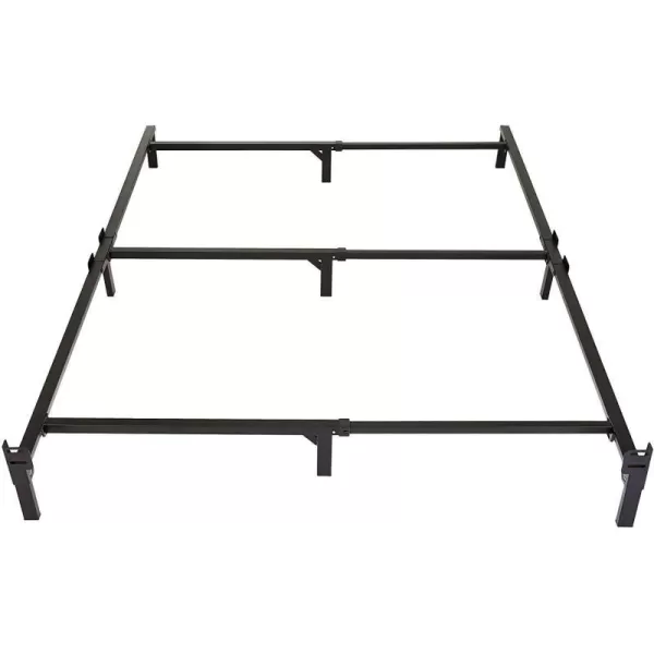 Amazon Basics Metal Bed Frame 9Leg Base for Box Spring and Mattress Queen ToolFree Easy Assembly 795 L x 60 W x 7 H BlackKing