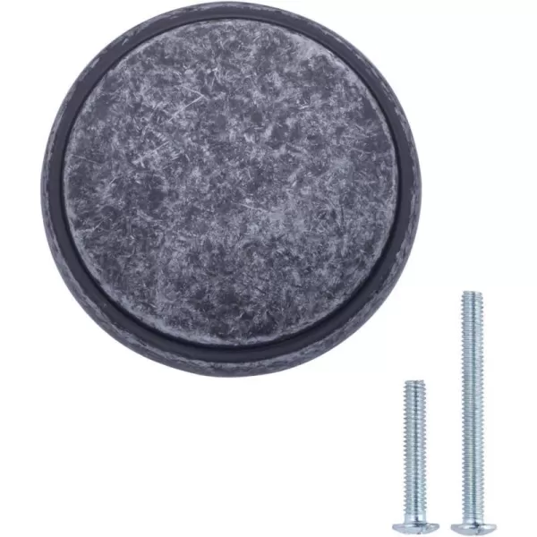 Amazon Basics Modern Wide Top Ring Cabinet Knob 152inch Diameter Satin Nickel 25Pack152 in Antique Silver