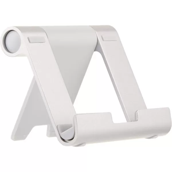 Amazon Basics MultiAngle Portable Stand for iPad Tablet Ereader and Phone  SilverSilver