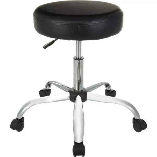 Amazon Basics MultiPurpose Drafting Spa Bar Stool with Wheels  BlackBlack Drafting Stool
