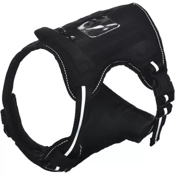 Amazon Basics NoPull Adjustable Front Clip Working Dog Molle Vest Harness Black SmallXLarge