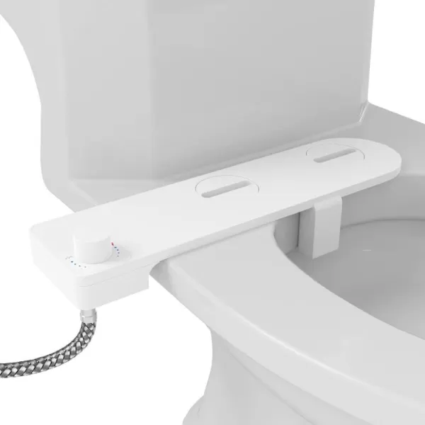 Amazon Basics Nonelectrical Bidet Attachment for Toilet with Water Adjustment Slim 1642 x 461 x 35White Toilet Bidet