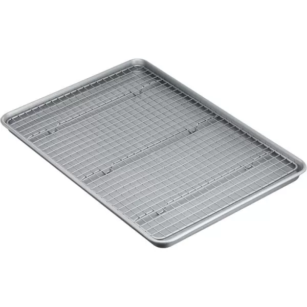 Amazon Basics Nonstick Baking Sheet amp Cooling Rack Set Half Sheet Size  1 PackHalf Sheet  1 Pack