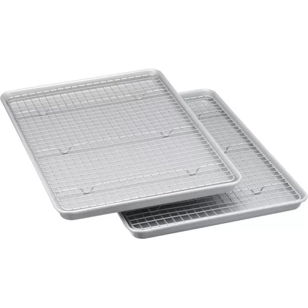 Amazon Basics Nonstick Baking Sheet amp Cooling Rack Set Half Sheet Size  1 PackHalf Sheet  2 Pack
