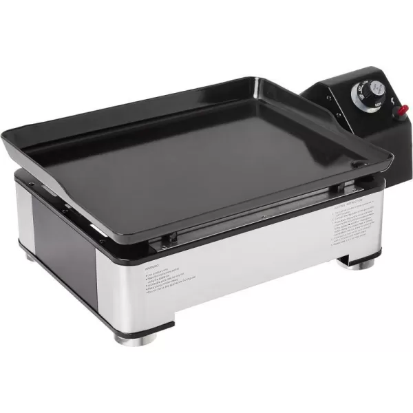 Amazon Basics Outdoor 4 Burner Gas Griddle with 36Inch Matte Enamel Coated Griddle Top and Side Shelfs1 Burner