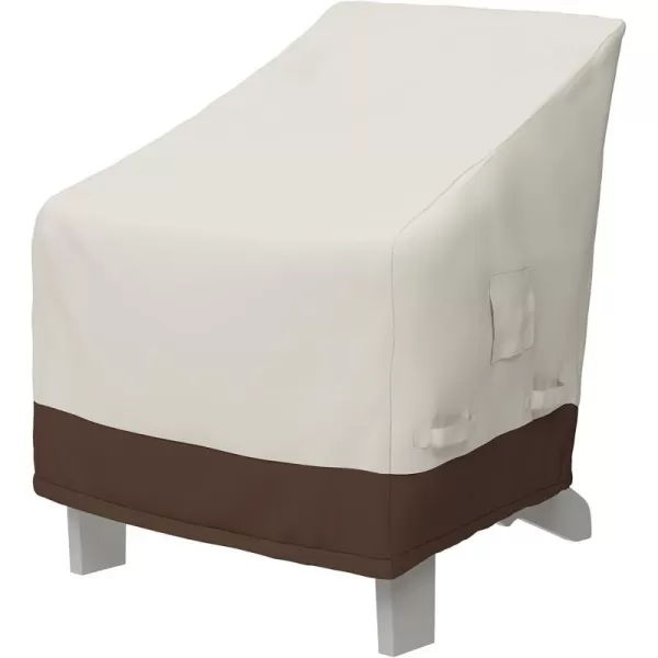 Amazon Basics Outdoor StackableChair Patio Furniture Cover Beige  TanBeige  Tan 1Pack Adirondack Chair