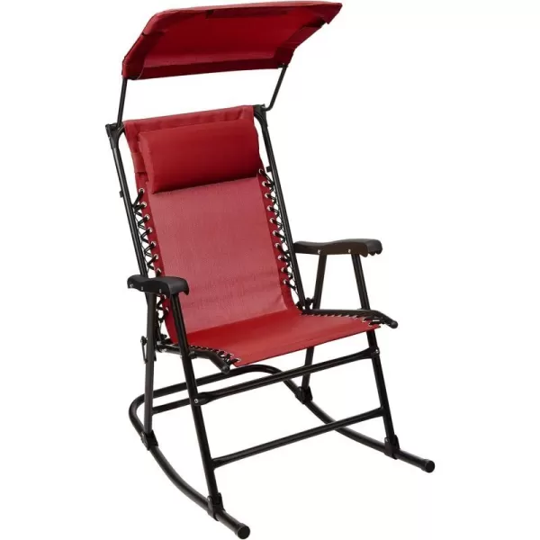 Red Foldable Rocking Chair with Canopy
