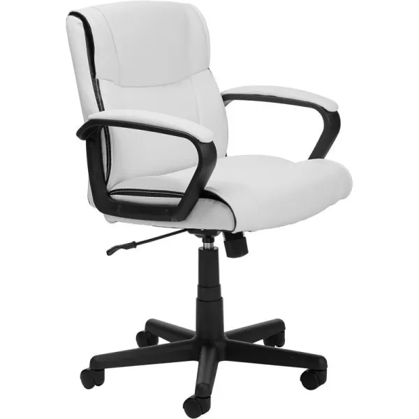 Amazon Basics Padded Office Desk Chair with Armrests Adjustable HeightTilt 360Degree Swivel 275 Pound Capacity 24 x 242 x 348 Inches BlackWhite