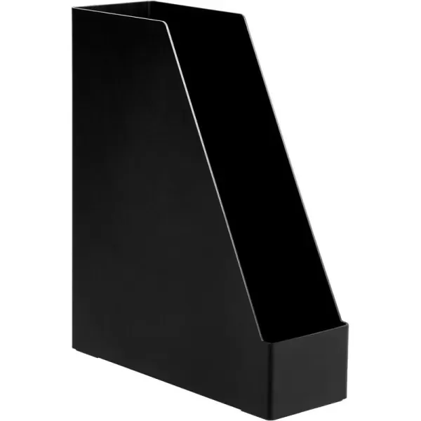 Amazon Basics Plastic Desk Organizer  Magazine Rack Black 2PackMagazine Rack