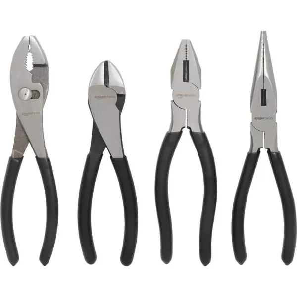 Amazon Basics Plier Tools Set of 4 BlacksilverAmazon Basics Plier Tools Set of 4 Blacksilver