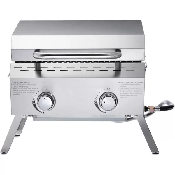 Amazon Basics Portable Propane Stainless Steel Tabletop Gas Grill Two Burner Table TopAmazon Basics Portable Propane Stainless Steel Tabletop Gas Grill Two Burner Table Top