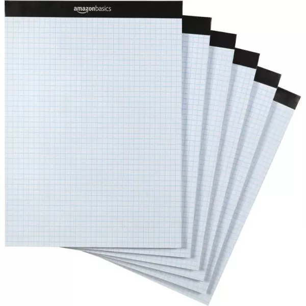 Amazon Basics Quad Ruled Graph Paper Pad 600 Count 6 pack of 100 Sheets White Letter Size 85 x 11InchAmazon Basics Quad Ruled Graph Paper Pad 600 Count 6 pack of 100 Sheets White Letter Size 85 x 11Inch