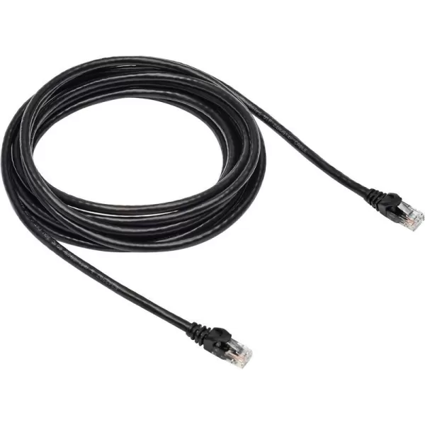 Amazon Basics RJ45 Cat 6 Ethernet Patch Cable 10Gpbs HighSpeed Cable 250MHz Snagless 3 Foot Black1Pack 15 Feet