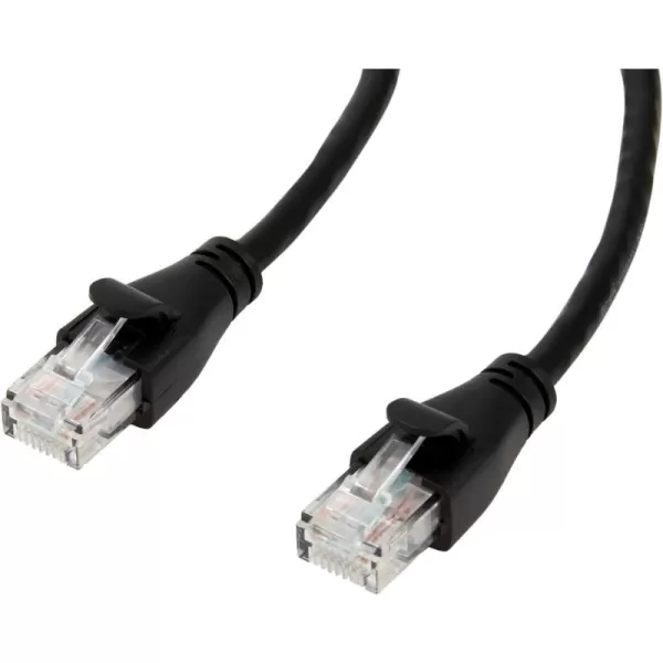 Amazon Basics RJ45nbspCat6nbspEthernetnbspPatch Cable 1Gpbs Transfer Speed GoldPlated Connectors 50 Foot For PC TV tablet router printer5 Foot 10Pack Black
