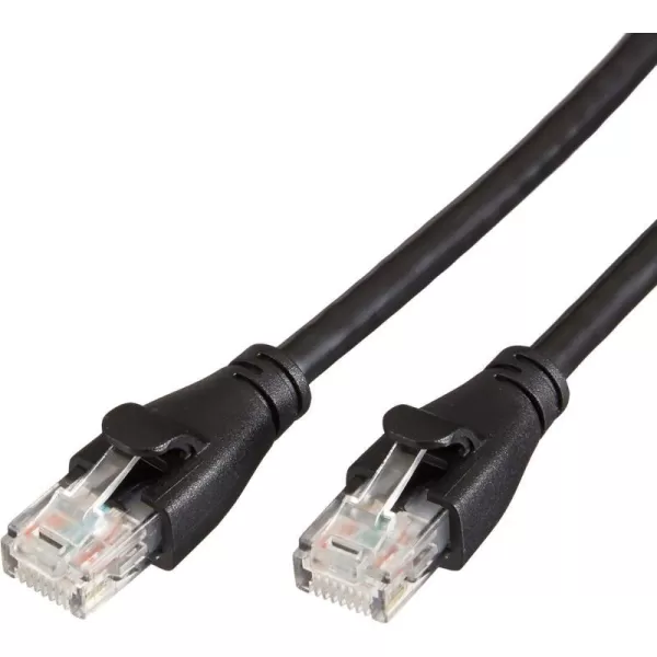 Amazon Basics RJ45nbspCat6nbspEthernetnbspPatch Cable 1Gpbs Transfer Speed GoldPlated Connectors 50 Foot For PC TV tablet router printer50 Foot 10Pack Black