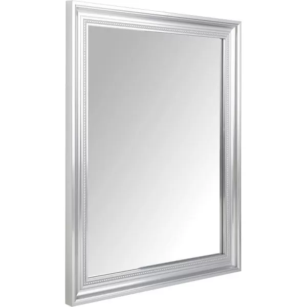Amazon Basics Rectangular Wall Mount Mirror 24 x 36 Peaked Trim BlackNickel 16 x 20 Decorative Trim Wall Mirror