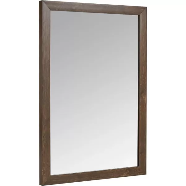 Amazon Basics Rectangular Wall Mount Mirror 24 x 36 Peaked Trim BlackWalnut 20 x 28 Standard Trim Wall Mirror