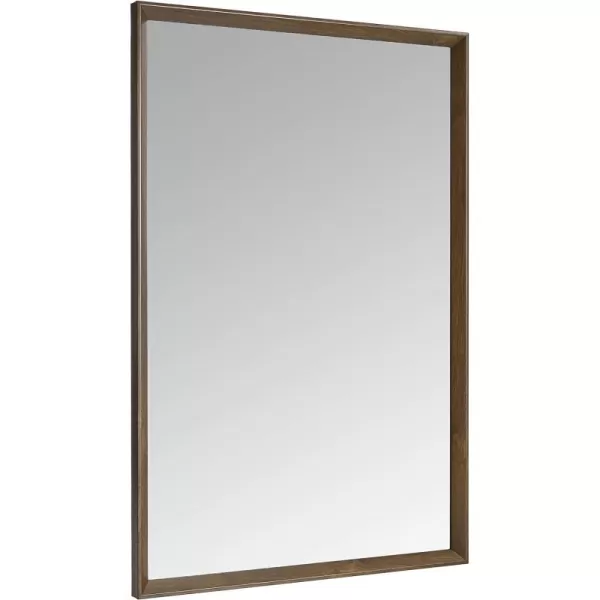 Amazon Basics Rectangular Wall Mount Mirror 24 x 36 Peaked Trim BlackWalnut 24 x 36 Peaked Wall Mirror