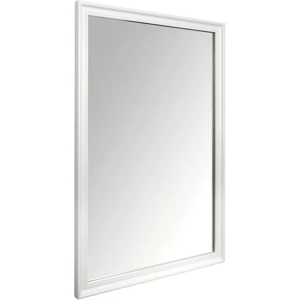 Amazon Basics Rectangular Wall Mount Mirror 24 x 36 Peaked Trim BlackWhite 24 x 36 Decorative Trim Wall Mirror