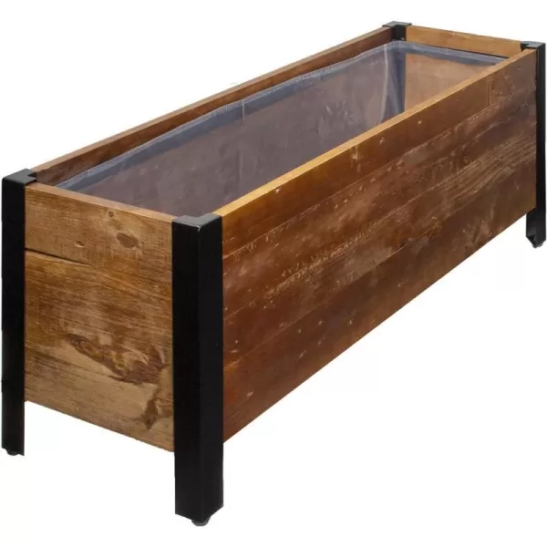 Amazon Basics Recycled Wood Rectangular Garden Planter Brown 37 x 13 x 15 Inch LxWxHAmazon Basics Recycled Wood Rectangular Garden Planter Brown 37 x 13 x 15 Inch LxWxH