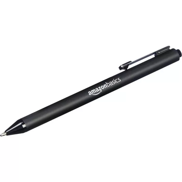 Amazon Basics Retractable Ballpoint Pen  Black 12mm 12PackBlack