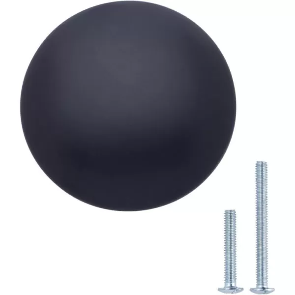 Amazon Basics Round Cabinet Knob 118inch Diameter Flat Black 10PackAmazon Basics Round Cabinet Knob 118inch Diameter Flat Black 10Pack