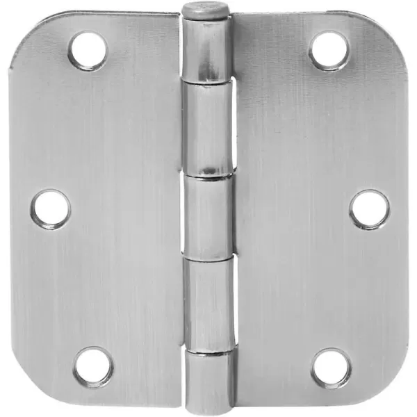 Amazon Basics Rounded 58 Radius Interior Door Hinges 18 Pack Oil Rubbed Bronze 35 x 3518 Pack Satin Nickel