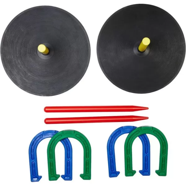 Amazon Basics Rubber Portable Horseshoe Outdoor Yard Game SetAmazon Basics Rubber Portable Horseshoe Outdoor Yard Game Set