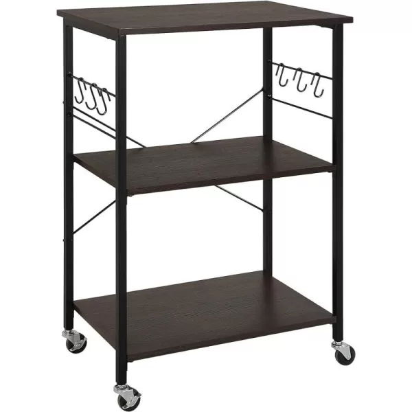 Amazon Basics SKS Storage Carts 236 WhiteBeigeBlackRustic Brown