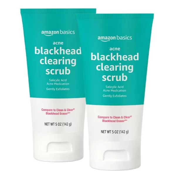 Amazon Basics Salicylic Acid Blackhead Clearing Scrub Unscented 5 Ounces Pack of 2500 Ounce Pack of 2