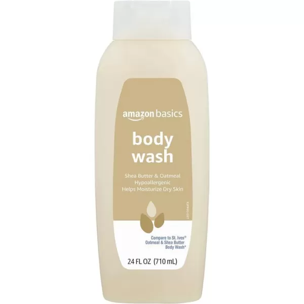 Amazon Basics Shea Butter and Oatmeal Body Wash 24 Fluid Ounces 6Pack Previously Solimo24 Fl Oz Pack of 1