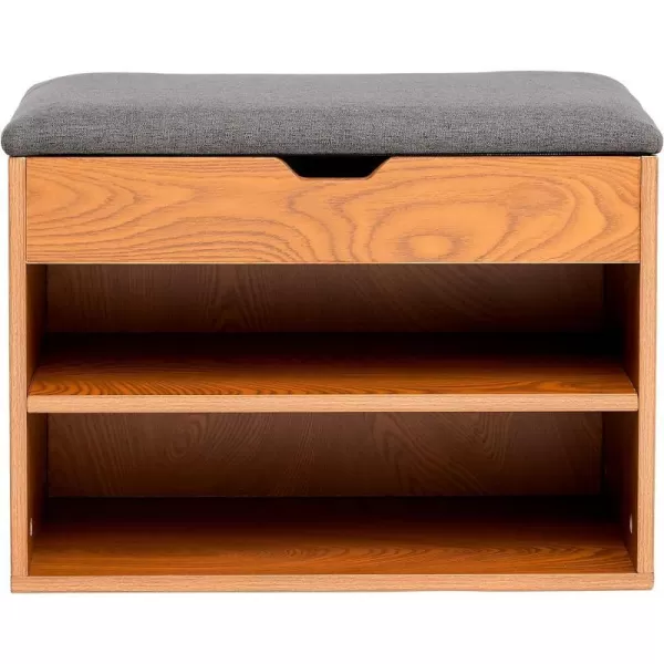 Amazon Basics Shoe Storage Bench WhiteBeigeDark Brown Grey