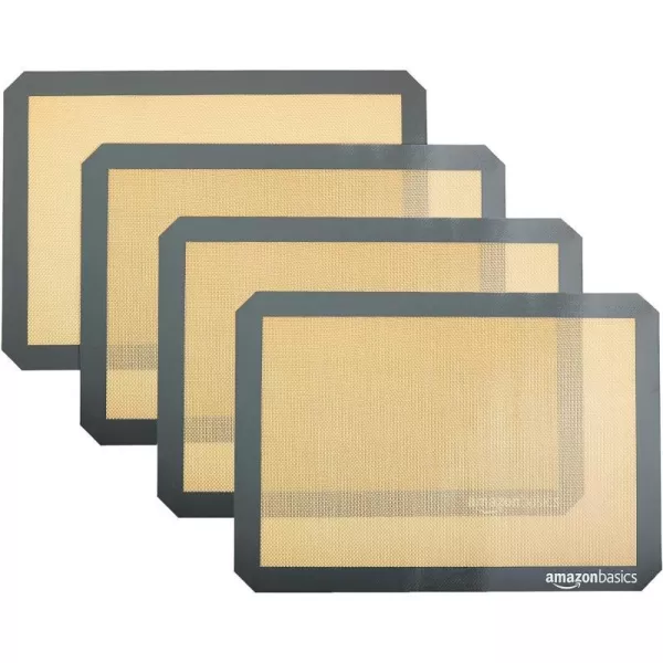 Beige/Gray 4-Pack Baking Mats