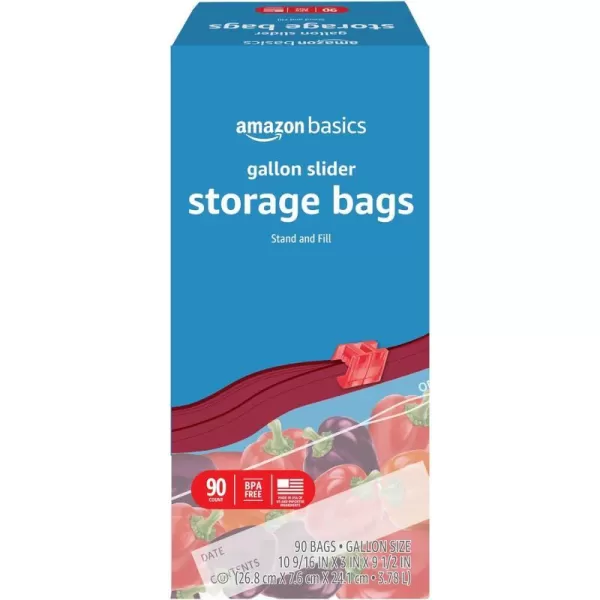 Amazon Basics Slider Quart Food Storage Bags 120 Count Previously SolimoGallon 90 Count