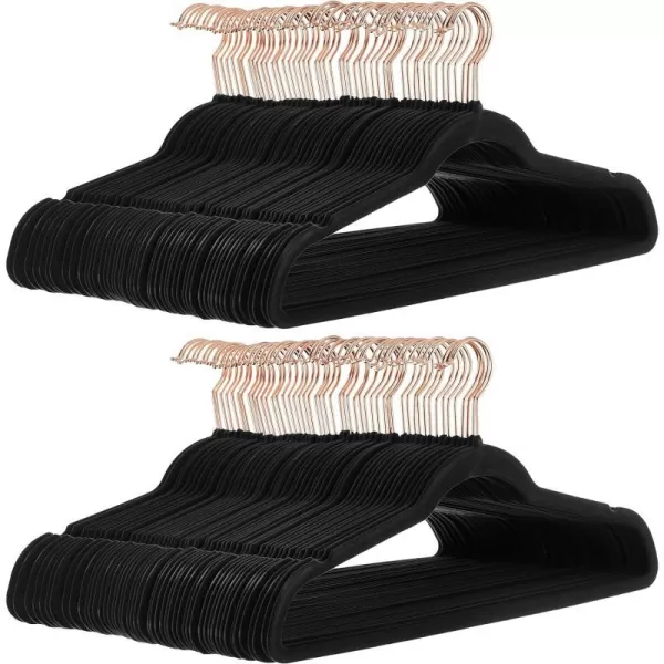 Amazon Basics Slim Velvet NonSlip Suit Clothes Hangers IvoryRose Gold  Pack of 30BlackRose Gold Pack of 100