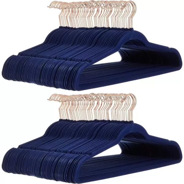 Amazon Basics Slim Velvet NonSlip Suit Clothes Hangers IvoryRose Gold  Pack of 30Navy BlueRose Gold Pack of 100