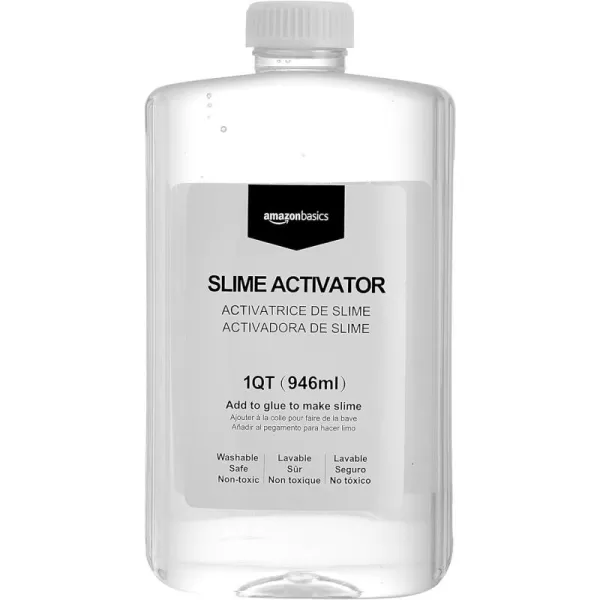 Amazon Basics Slime Activator Solution 1 QT 946ml Baking Soda TransparentAmazon Basics Slime Activator Solution 1 QT 946ml Baking Soda Transparent